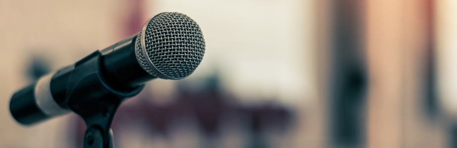 Image of a microphone in a room