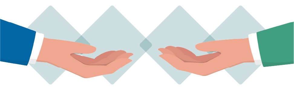 AR24 Image Kindness Illustration of two open hands facing each other.
