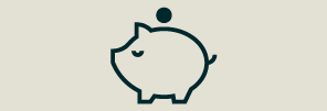 Icon of a piggy bank