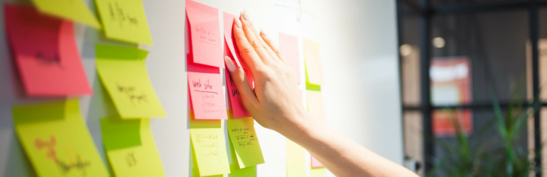 Op Plan Rep 2024 Banner Post it notes on a white board