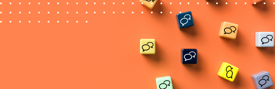 Consultation Banner Speech bubbles on dice